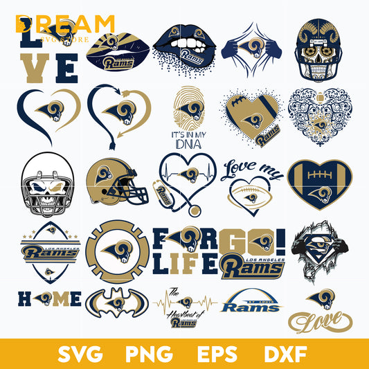 Los Angeles Rams Bundle svg, Rams Bundle svg, Sport svg, Nfl svg, png, dxf, eps digital file NFL2512203L
