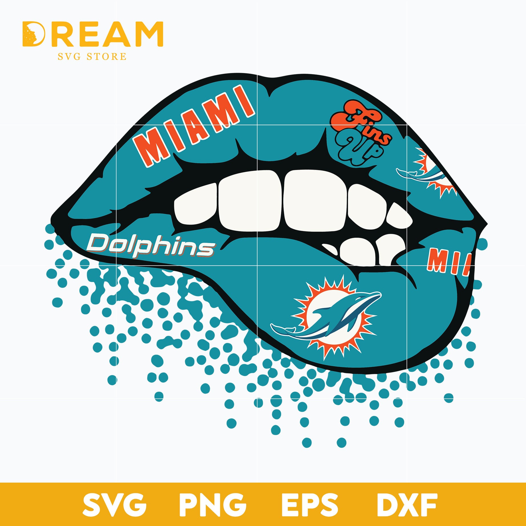 Miami Dolphins lip svg, Dolphins lip svg, Nfl svg, png, dxf, eps digital file NFL27102017L