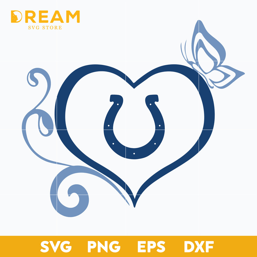 Indianapolis Colts Heart svg, Colts svg, Sport svg, Nfl svg, png, dxf, eps digital file NFL21122010L