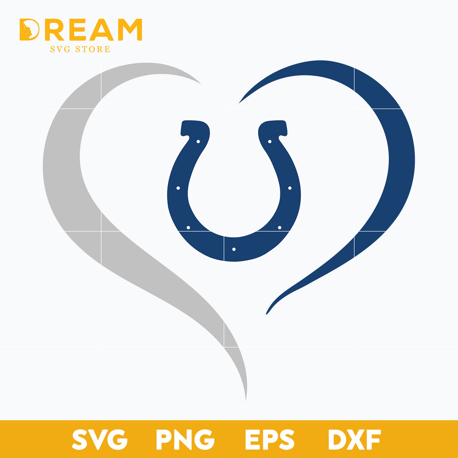 Indianapolis Colts Heart svg, Colts svg, Sport svg, Nfl svg, png, dxf, eps digital file NFL21122012L