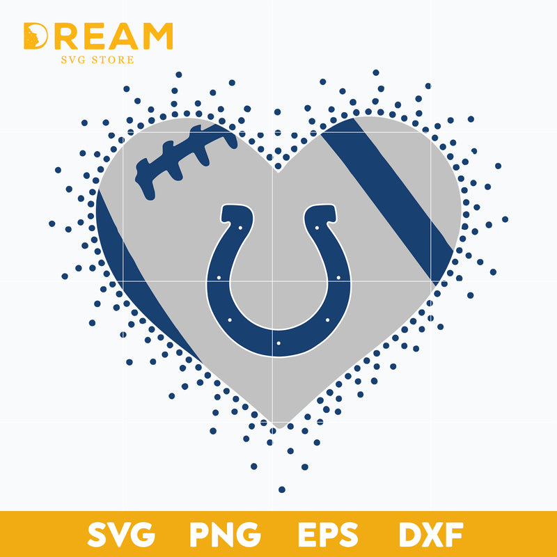 Indianapolis Colts Heart svg, Colts svg, Sport svg, Nfl svg, png, dxf, eps digital file NFL21122013L