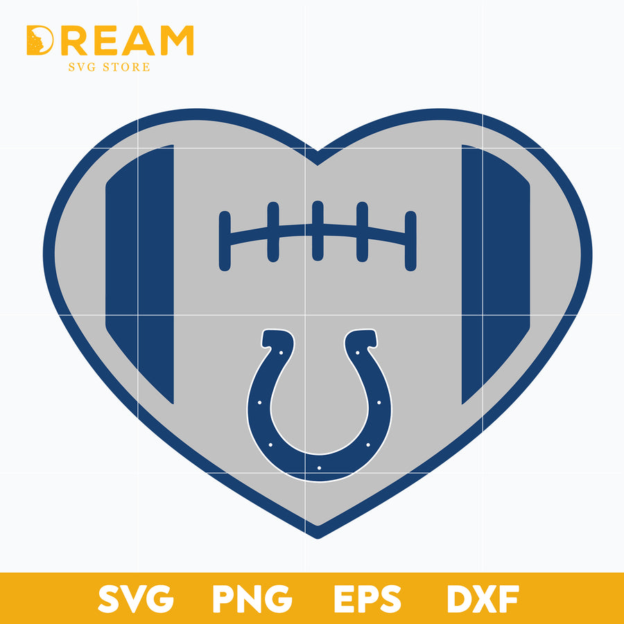 Indianapolis Colts Heart svg, Colts svg, Sport svg, Nfl svg, png, dxf, eps digital file NFL21122015L