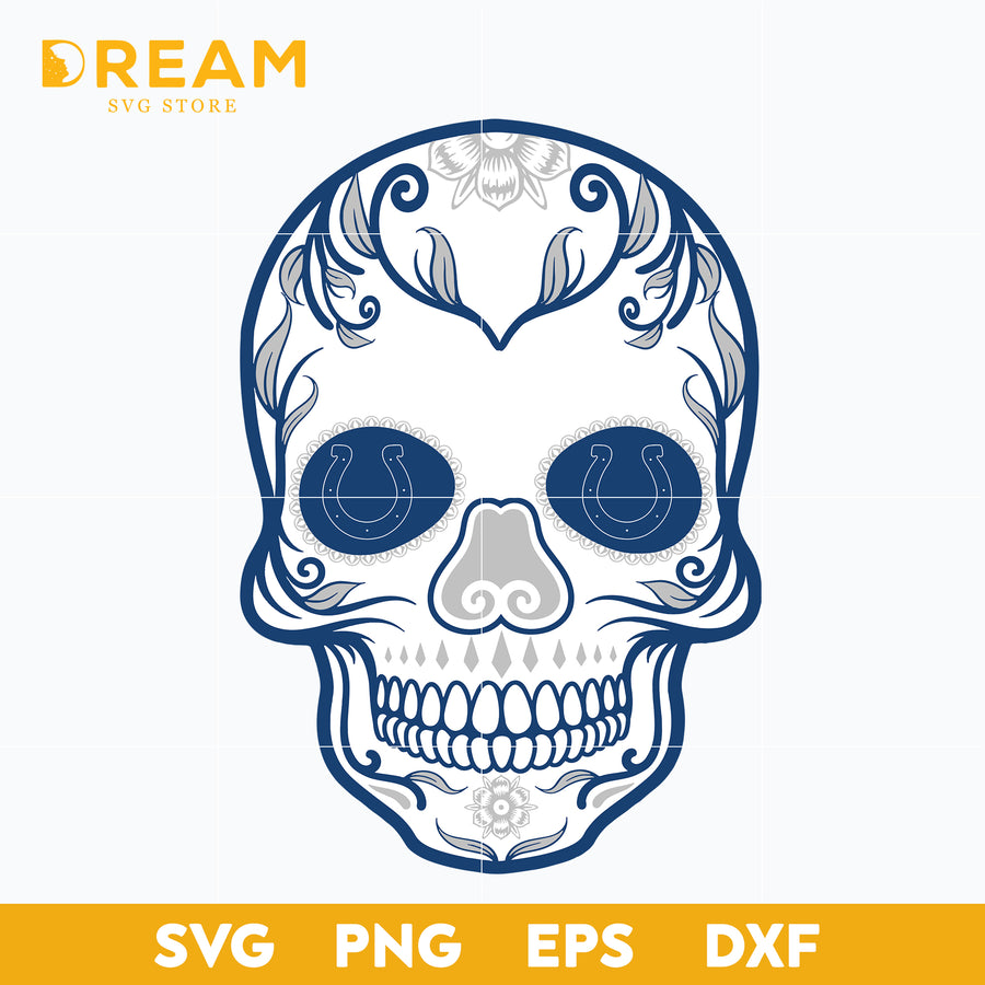 Indianapolis Colts Skull svg, Colts svg, Sport svg, Nfl svg, png, dxf, eps digital file NFL21122020L