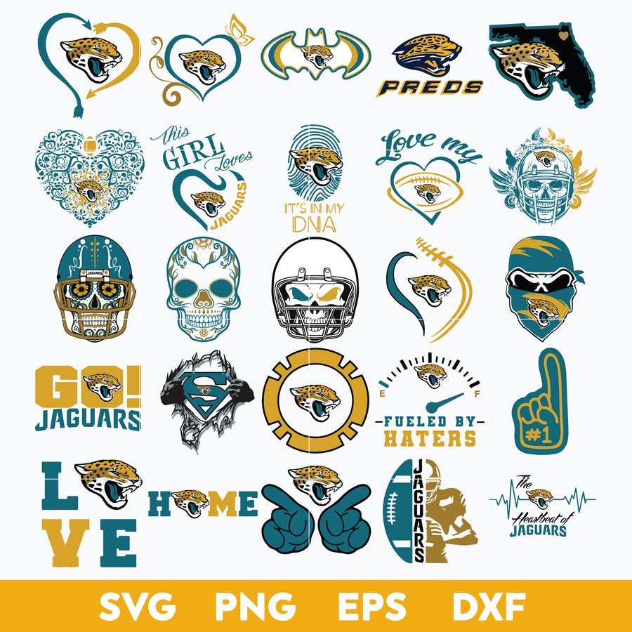 Jacksonville Jaguars Bundle svg, Jaguars Bundle svg, Sport svg, Nfl svg, png, dxf, eps digital file NFL22122044L
