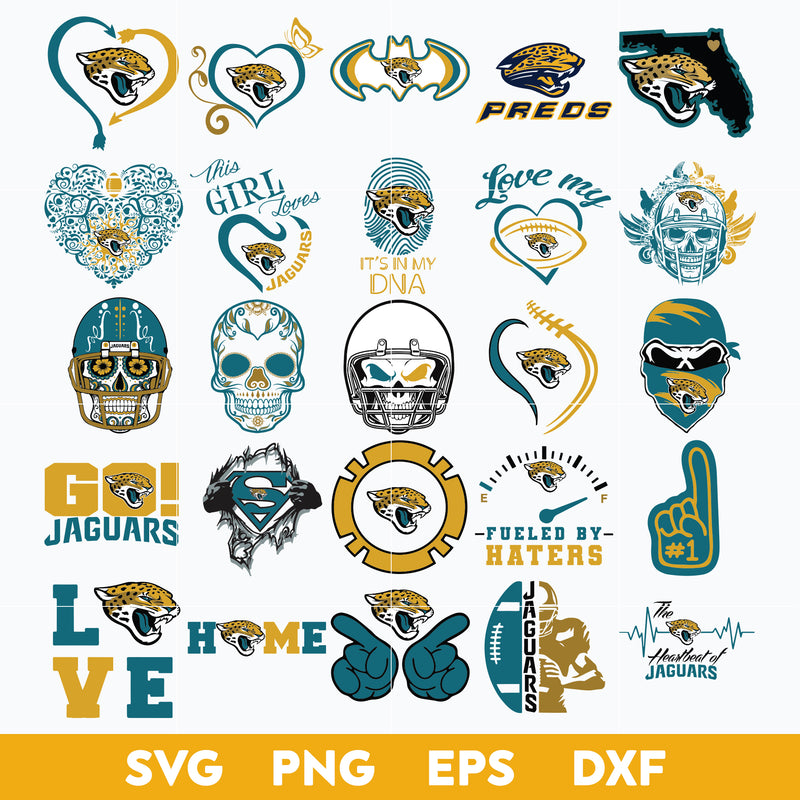 Jacksonville Jaguars Bundle svg, Jaguars Bundle svg, Sport svg, Nfl svg, png, dxf, eps digital file NFL22122044L