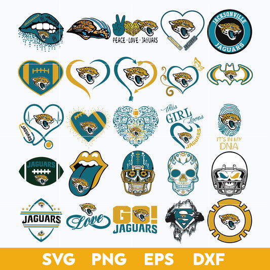 Jacksonville Jaguars Bundle svg, Jaguars Bundle svg, Sport svg, Nfl svg, png, dxf, eps digital file NFL22122045L