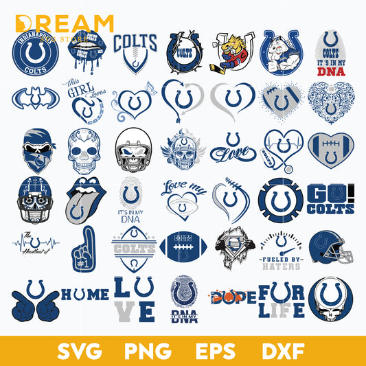 Indianapolis Colts Bundle svg, Colts svg, Sport svg, Nfl svg, png, dxf, eps digital file NFL21122047L