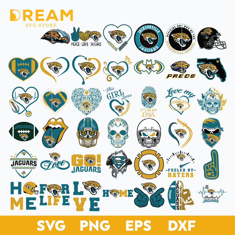 Jacksonville Jaguars Bundle svg, Jaguars Bundle svg, Sport svg, Nfl svg, png, dxf, eps digital file NFL22122046L
