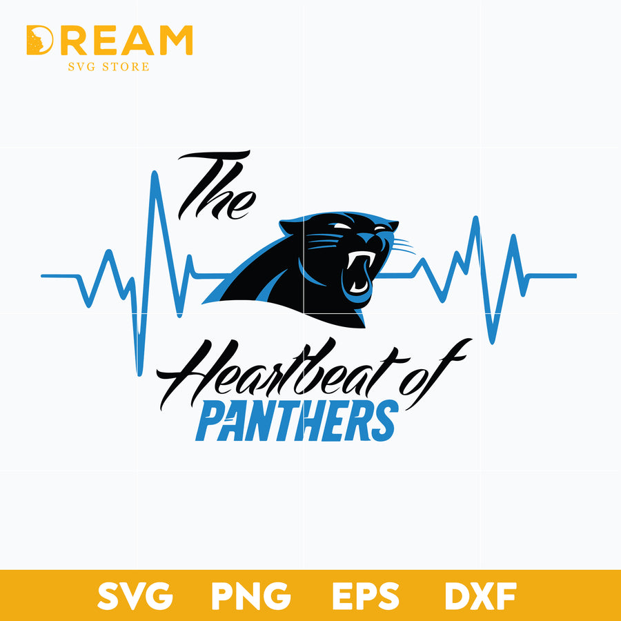 The heartbeat of Panthers svg, Carolina Panthers svg, Panthers svg, Nfl svg, png, dxf, eps digital file NFL3010201L