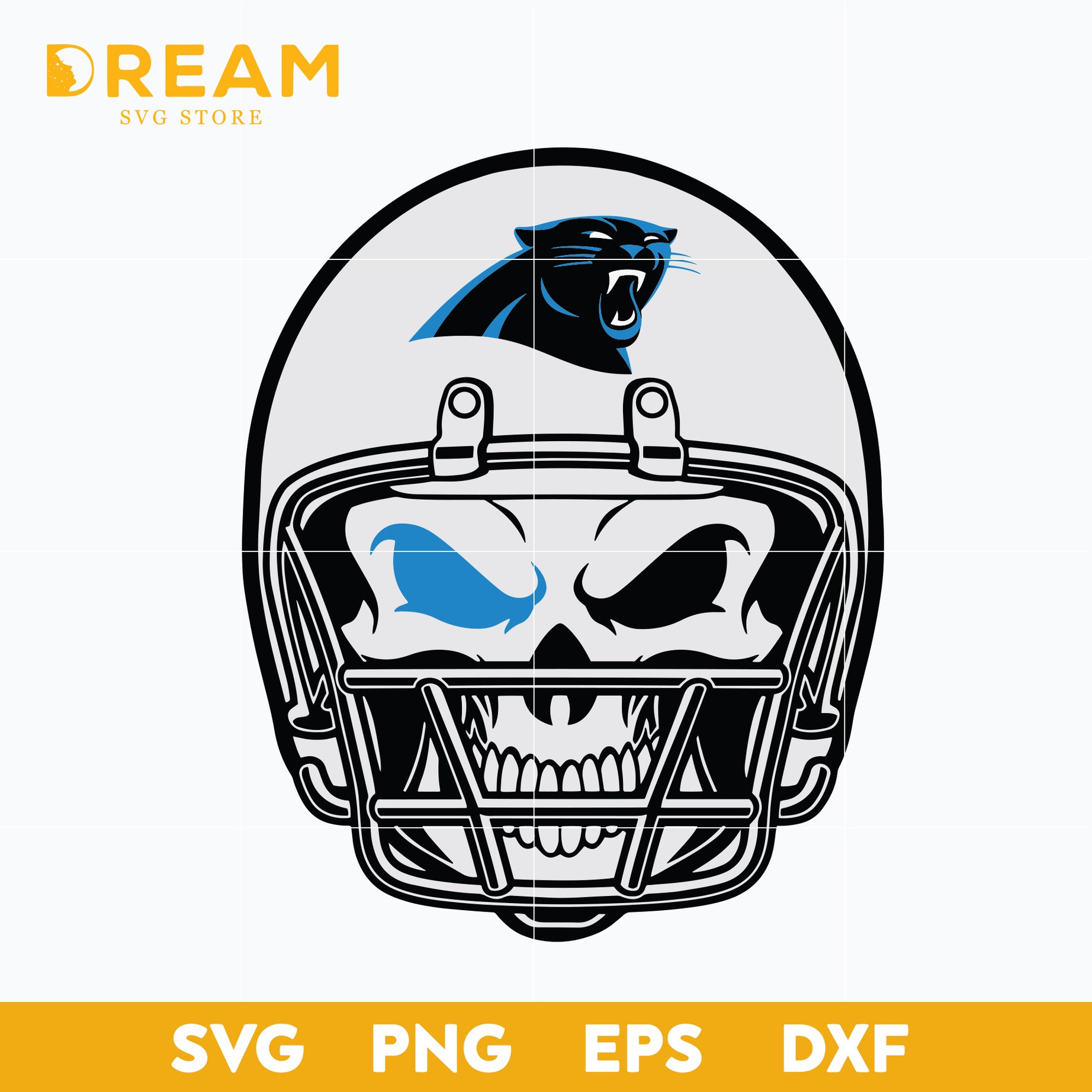 Carolina Panthers skull svg, Panthers skull svg, Nfl svg, png, dxf, eps digital file NFL30102030L