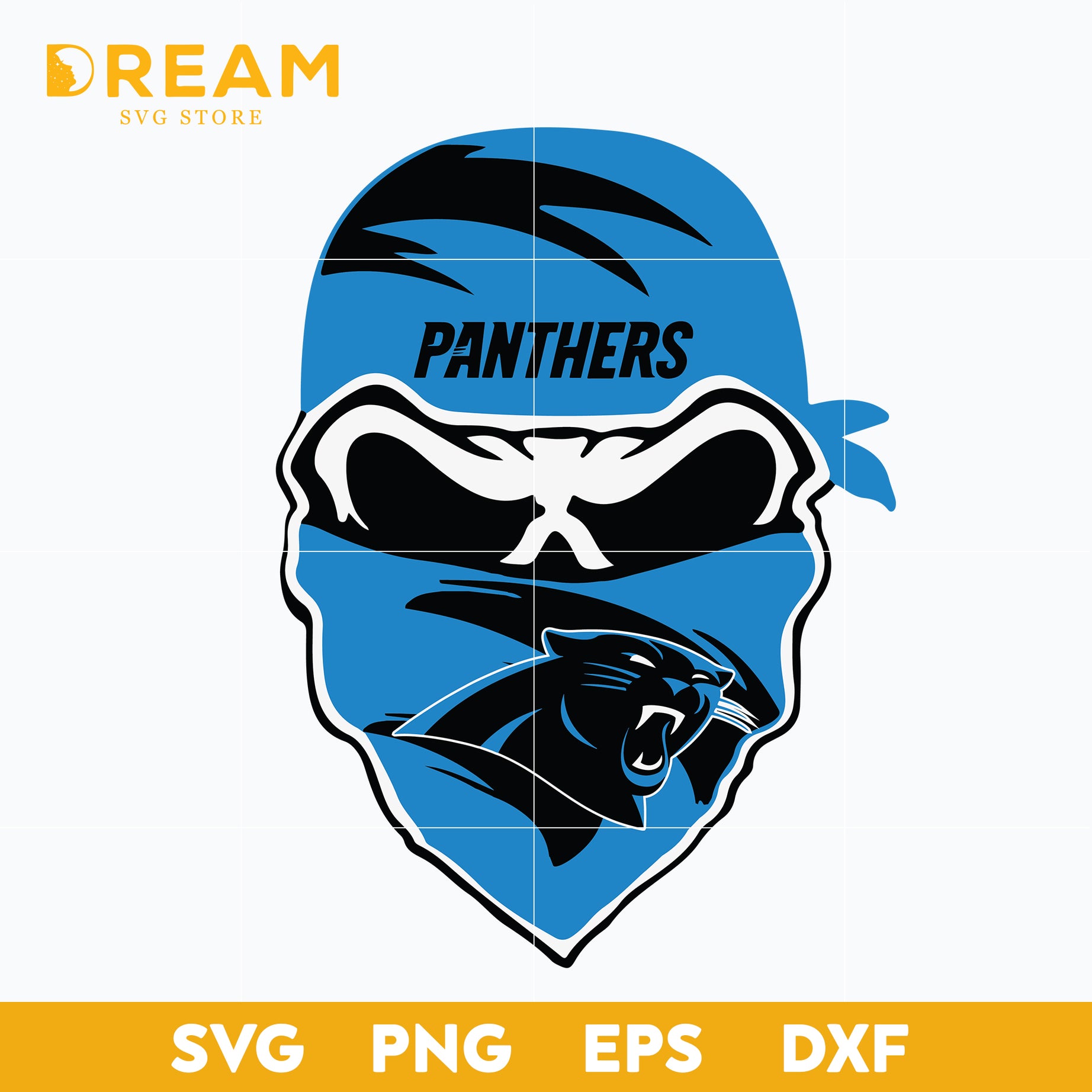 Carolina Panthers skull svg, Panthers skull svg, Nfl svg, png, dxf, eps digital file NFL30102031L