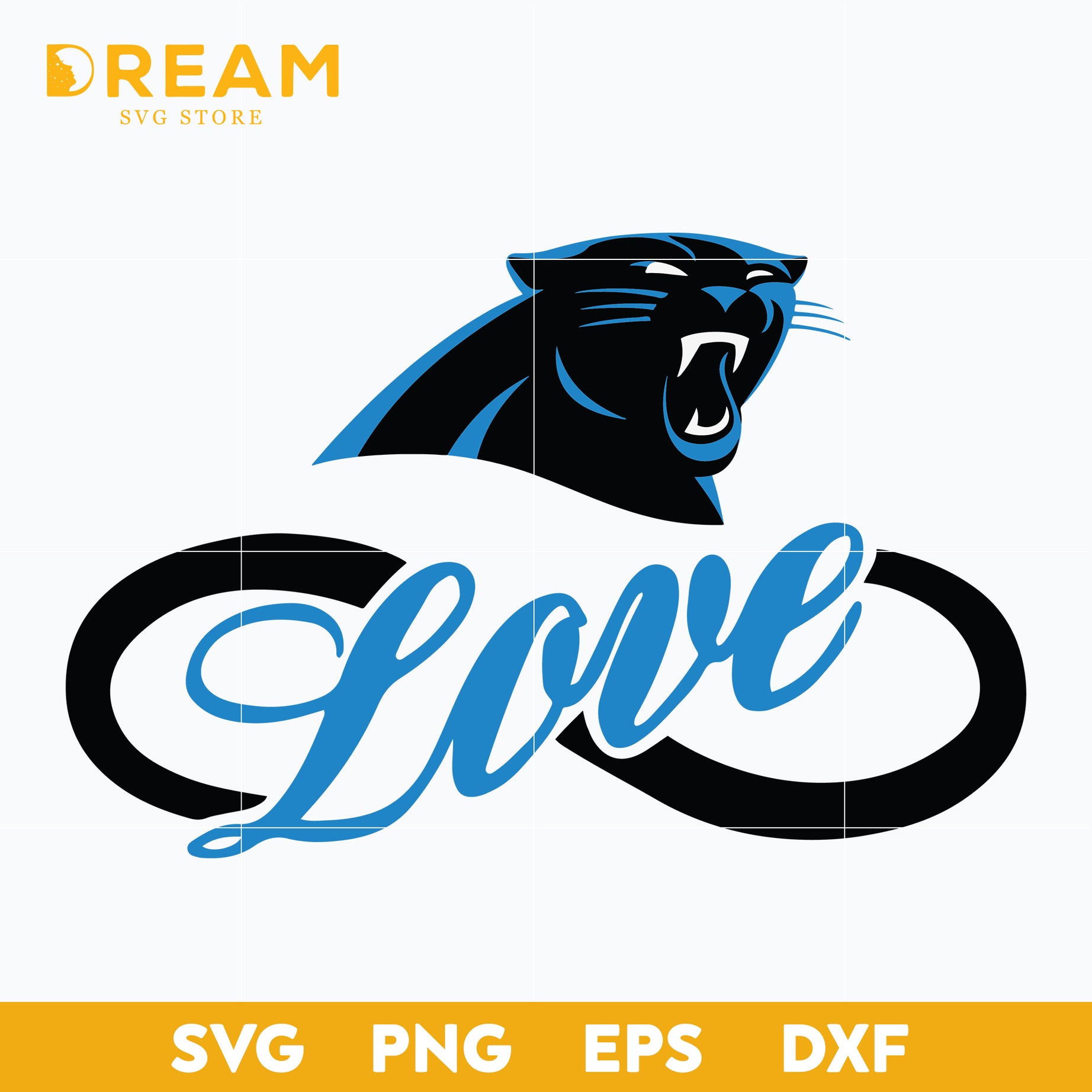 Love Carolina Panthers svg, Panthers svg, Nfl svg, png, dxf, eps digital file NFL3010203L