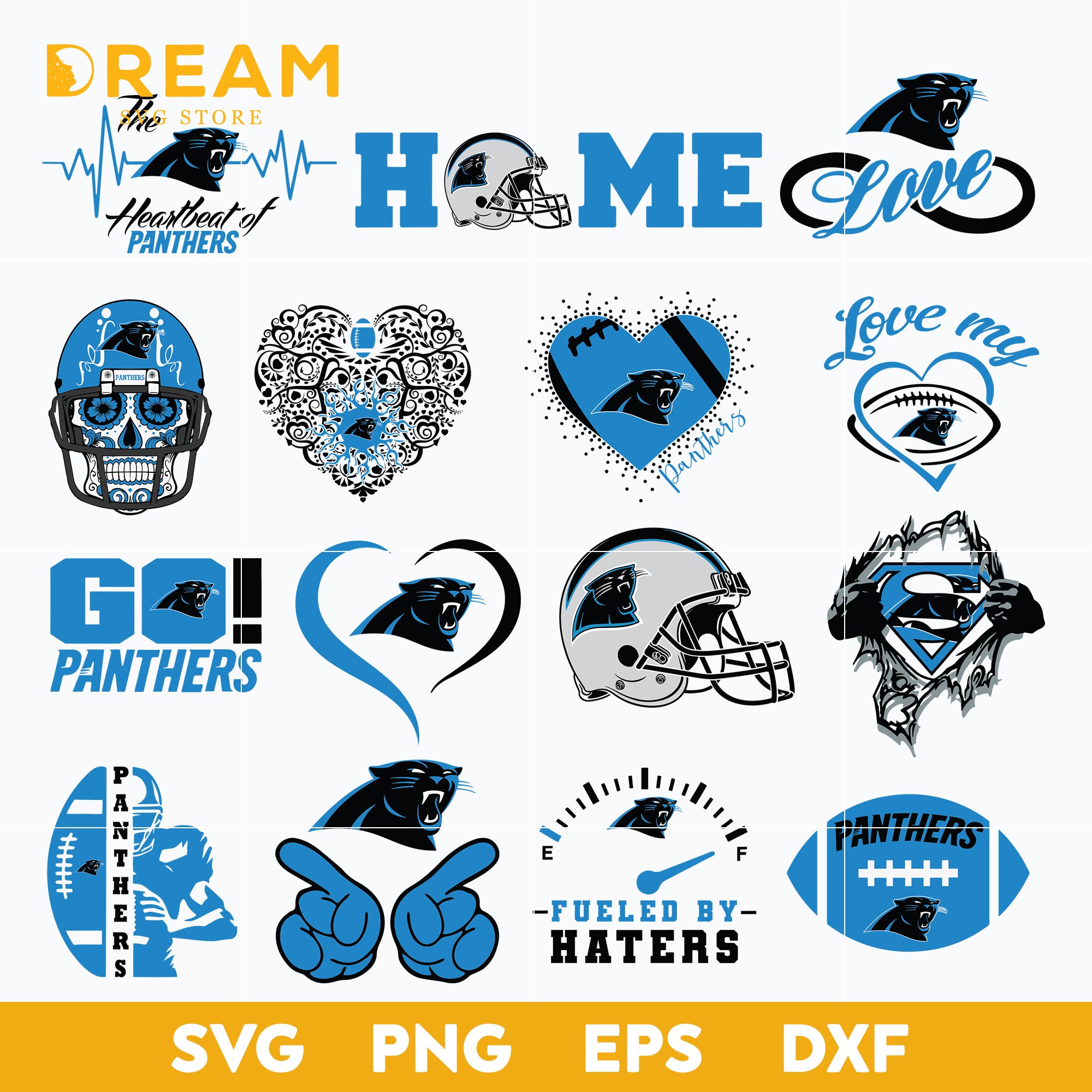 Carolina Panthers bundle svg, Panthers bundle svg, Nfl svg, png, dxf,