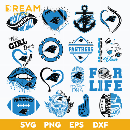 Carolina Panthers bundle svg, Panthers bundle svg, Nfl svg, png, dxf, eps digital file NFL30102042L