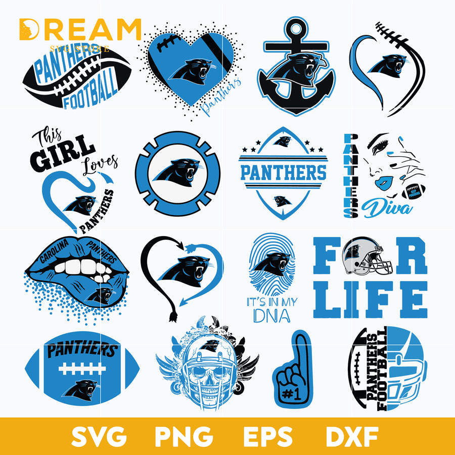 Carolina Panthers bundle svg, Panthers bundle svg, Nfl svg, png, dxf, eps digital file NFL30102042L
