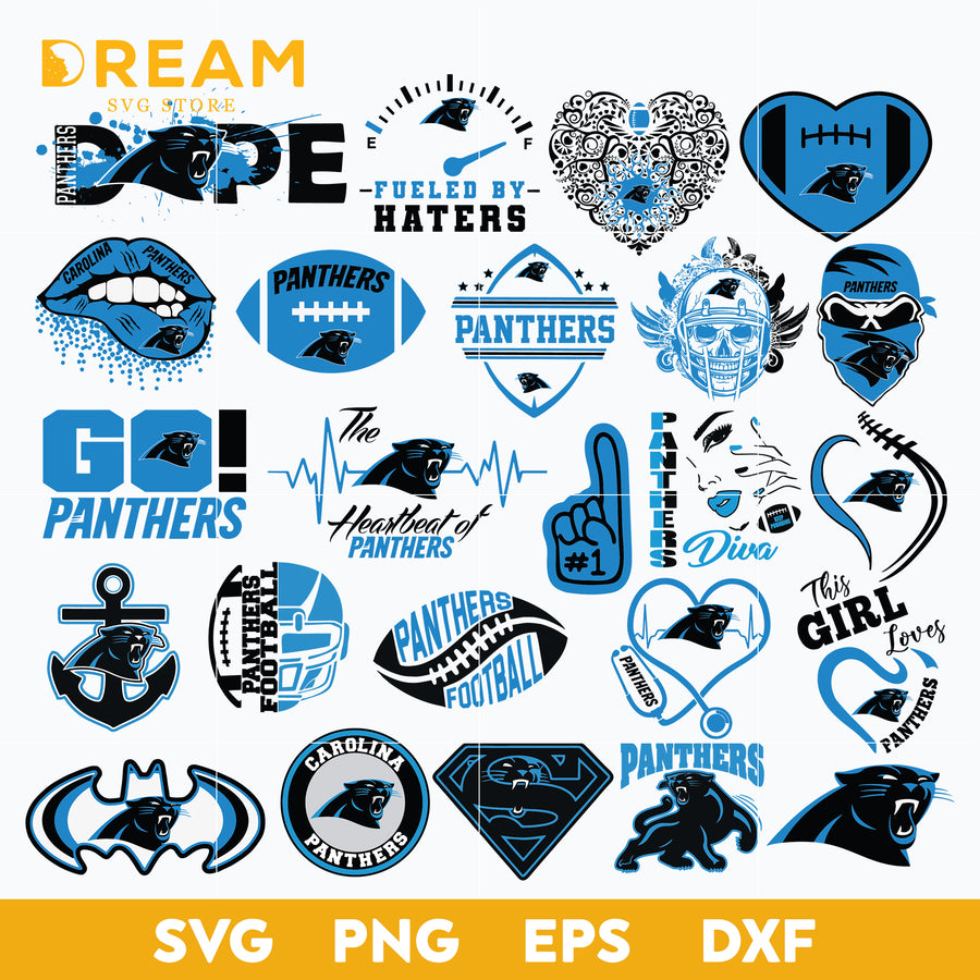 Carolina Panthers bundle svg, Panthers bundle svg, Nfl svg, png, dxf, eps digital file NFL30102045L
