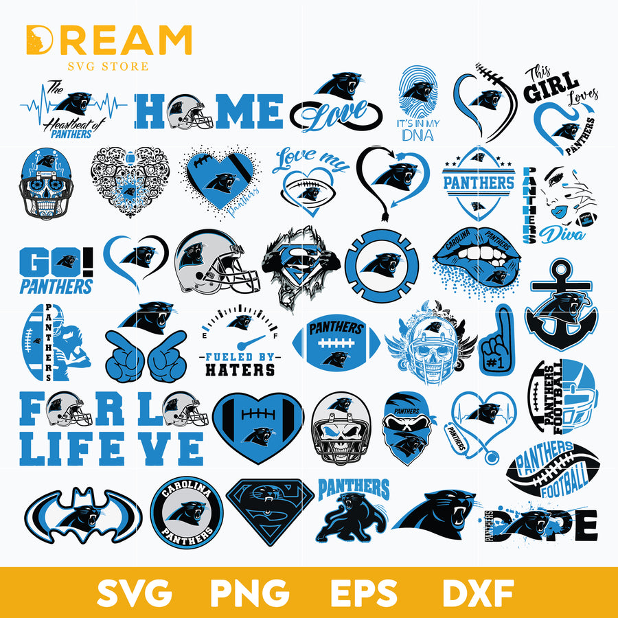 Carolina Panthers bundle svg, Panthers bundle svg, Nfl svg, png, dxf, eps digital file NFL30102046L