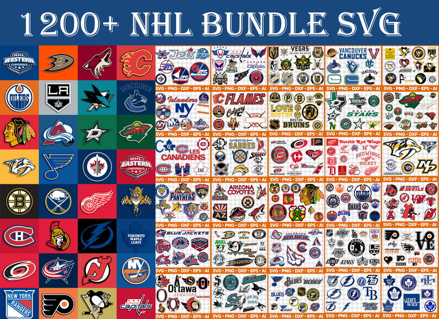 NHL Bundle Svg, Sport Svg, Bundle Sport Svg, Mega Bundle Sport NHL, All NHL Teams 1200 Files
