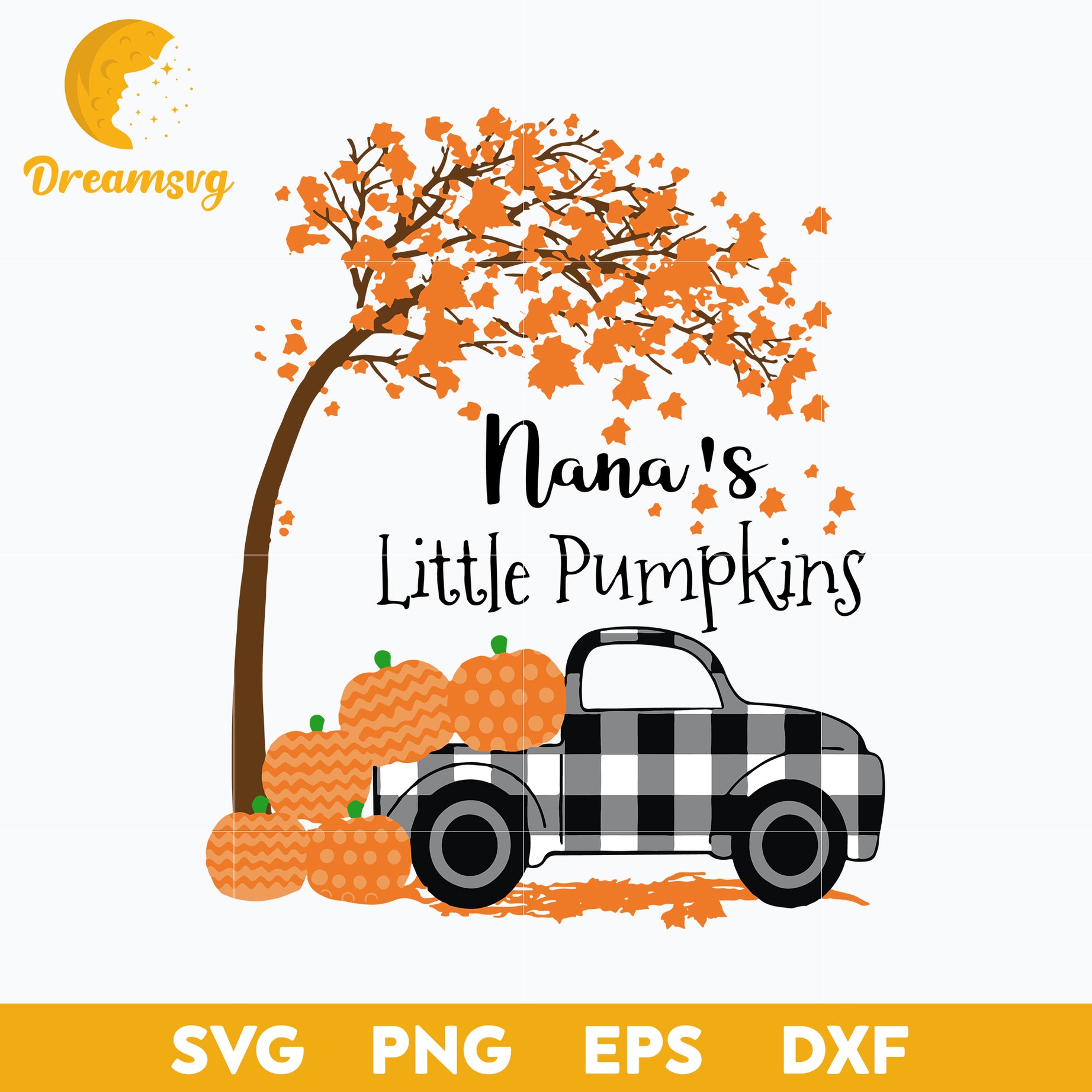 Nana Little Pumpkins svg, Halloween svg, png, dxf, eps digital file.