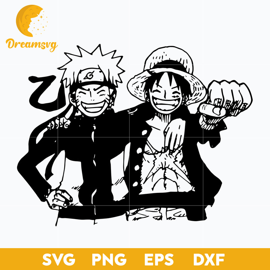 Naruto And Luffy Svg, Friends Anime Svg, Naruto Svg, One Piece Svg, Anime Character Svg, Anime Svg, png, eps, dxf digital download.