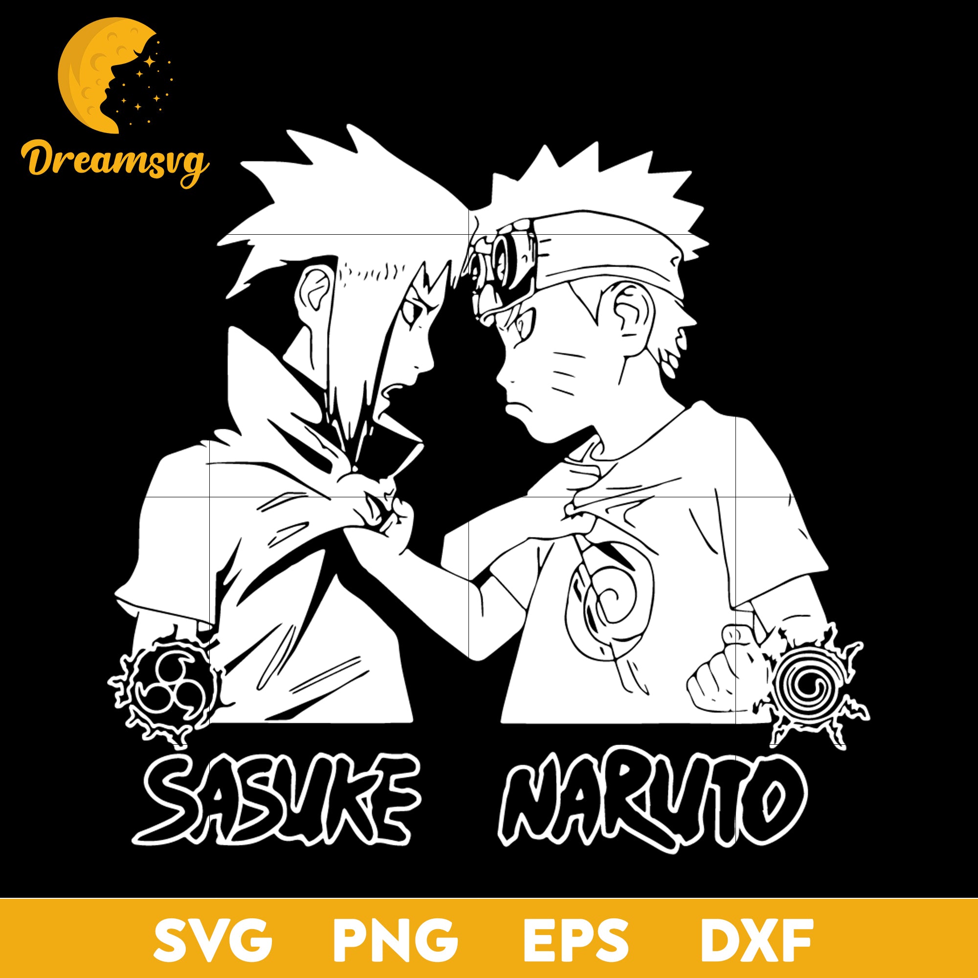 Naruto vs Sasuke Svg, Naruto Svg, Anime Cartoon Svg, Anime Japanese Svg, Anime Svg, png, eps, dxf digital download.