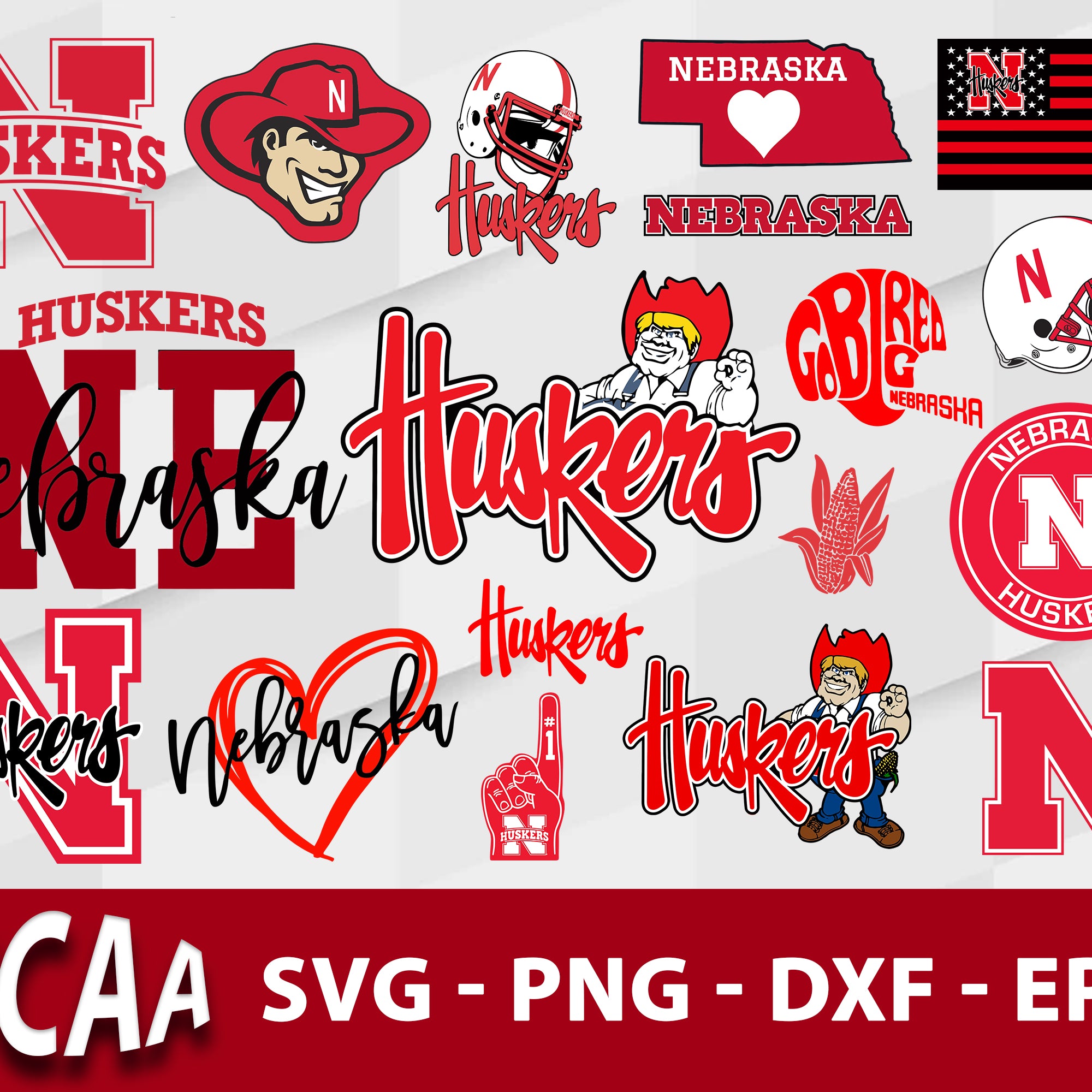 Nebraska Cornhuskers Svg Bundle, Nebraska Cornhuskers Svg, Sport Svg, Ncaa Svg, Png, Dxf, Eps Digital file.