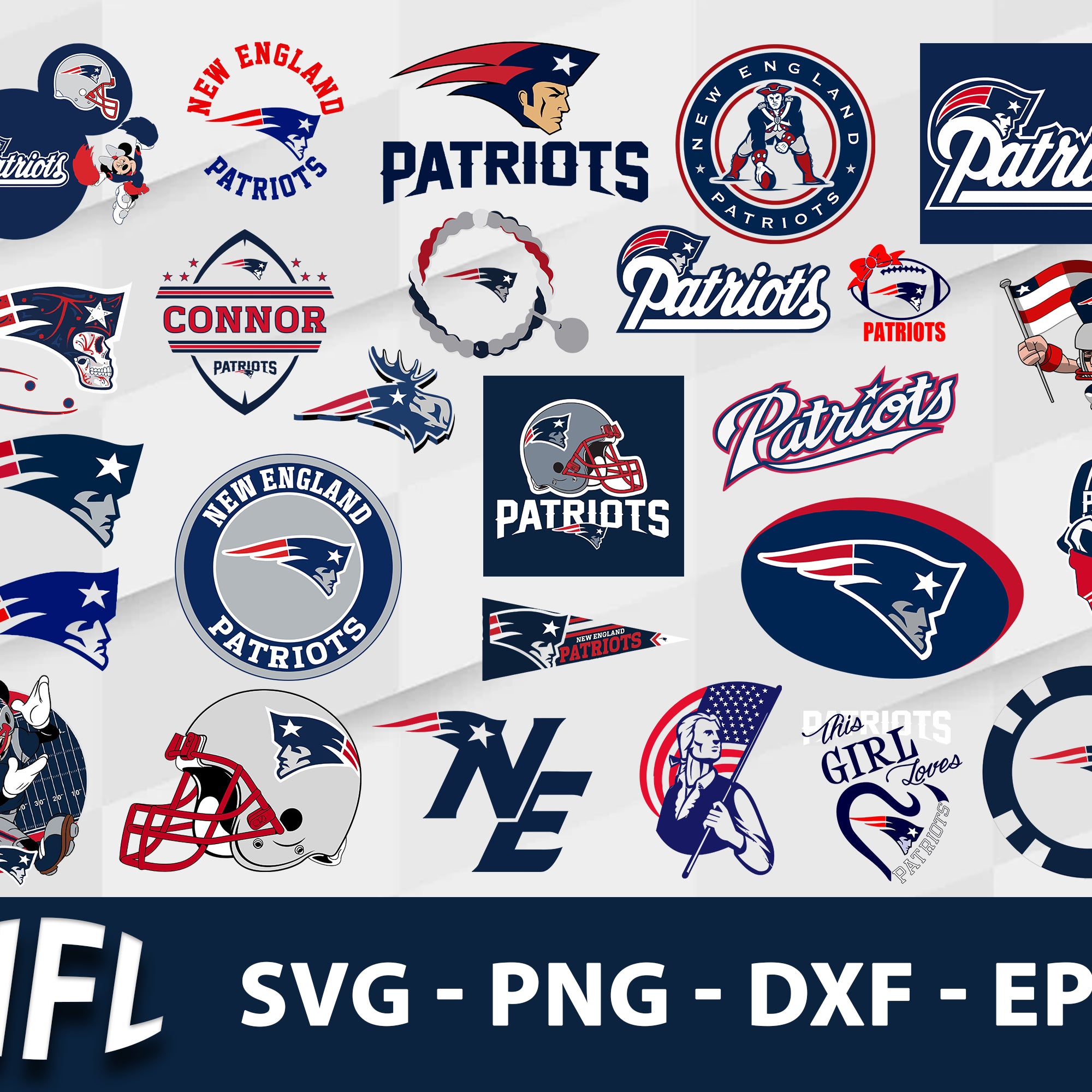 New England Patriots Svg Bundle, New England Patriots Svg, Sport Svg, Nfl Svg, Png, Dxf, Eps Digital File.