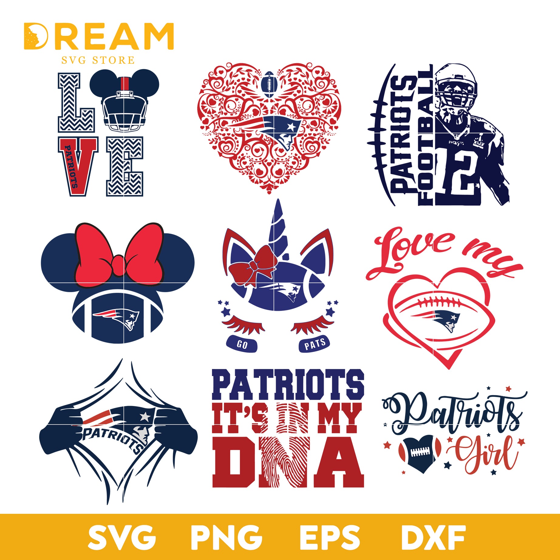 New England Patriots bundle svg, New England Patriots svg, NFL svg, png, dxf, eps digital file