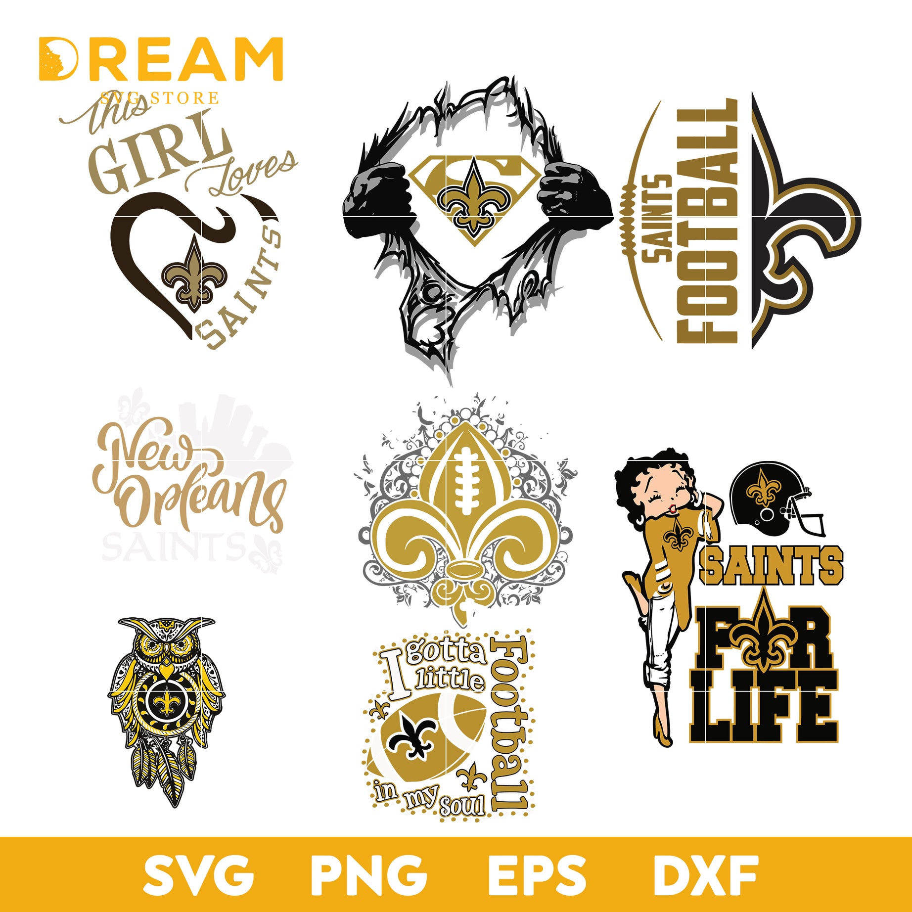 New Orleans Saints bundle svg, New Orleans Saints svg, NFL svg, png, dxf, eps digital file