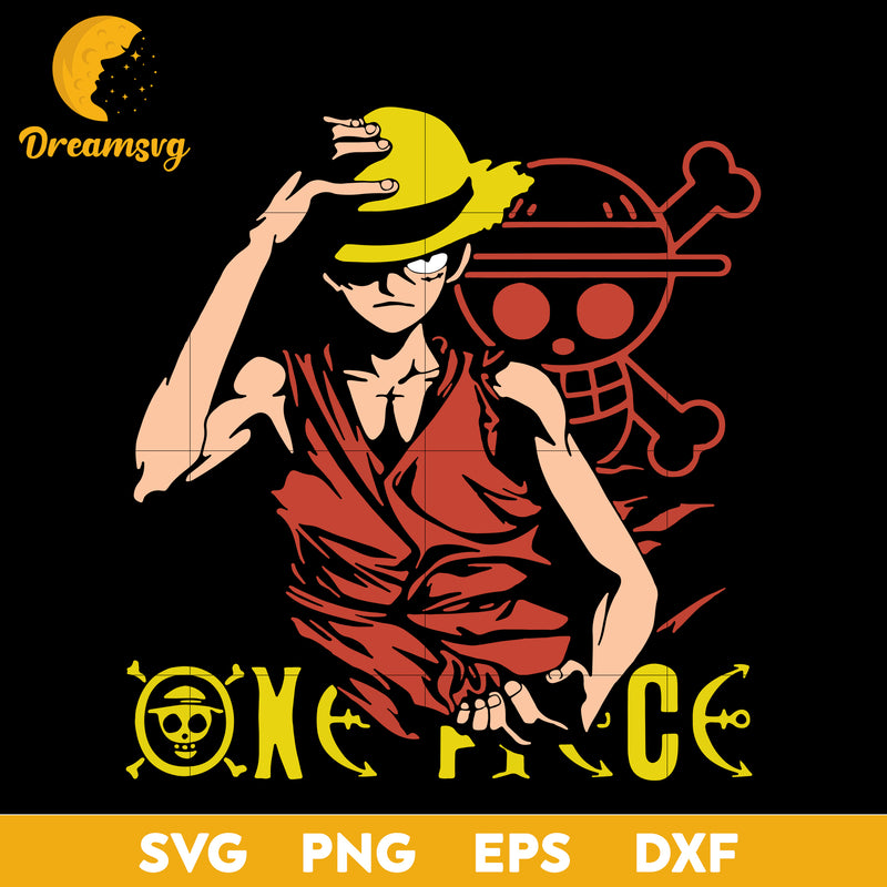 One Piece Luffy Svg, Luffy Svg, Anime One Piece Svg, Monkey D. Luffy Svg, One Piece Svg, Anime Svg, png, eps, dxf digital download.