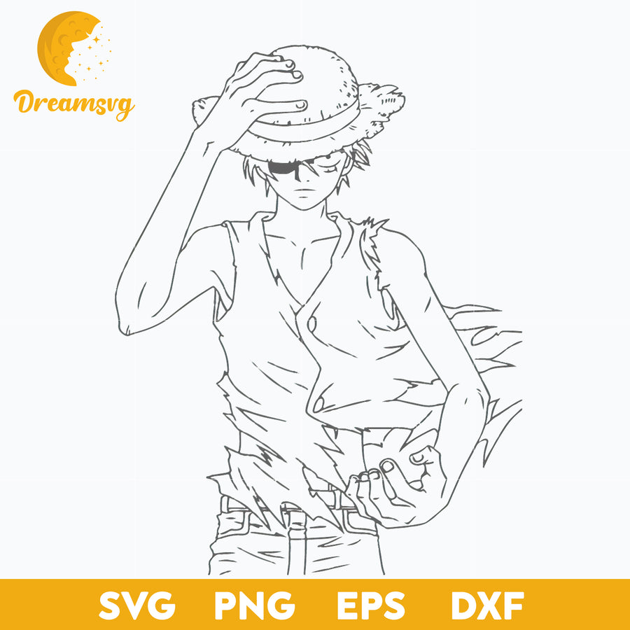 One Piece Monkey D. Luffy Svg, Monkey D. Luffy Svg, Luffy Svg, Cute Luffy Svg, Japanese Anime Svg, Anime Svg, png, eps, dxf digital download.