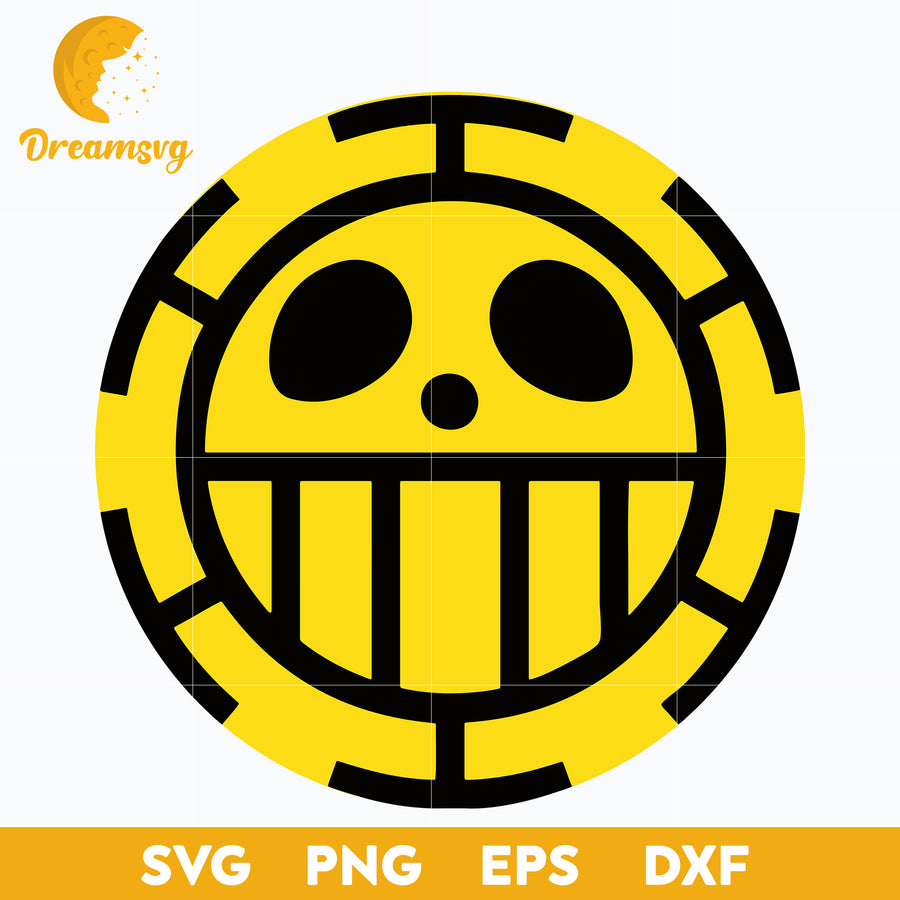 One Piece Trafalgar Law Pirate Svg, One Piece Svg, Trafalgar Law Logo Svg, Anime Svg, png, eps, dxf digital download.