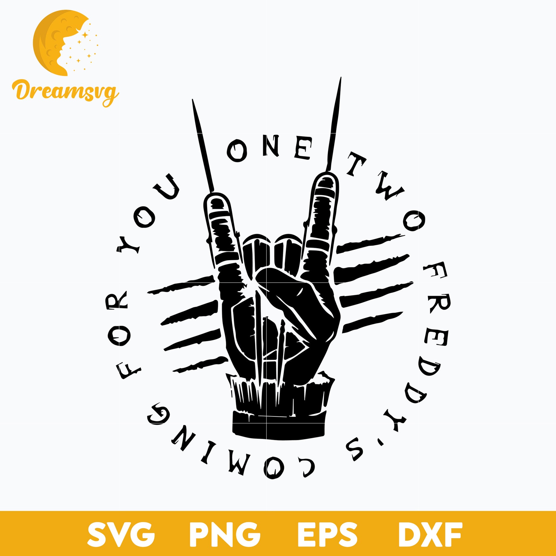 One Two Freddy's Coming For You svg, Halloween svg, png, dxf, eps digital file.