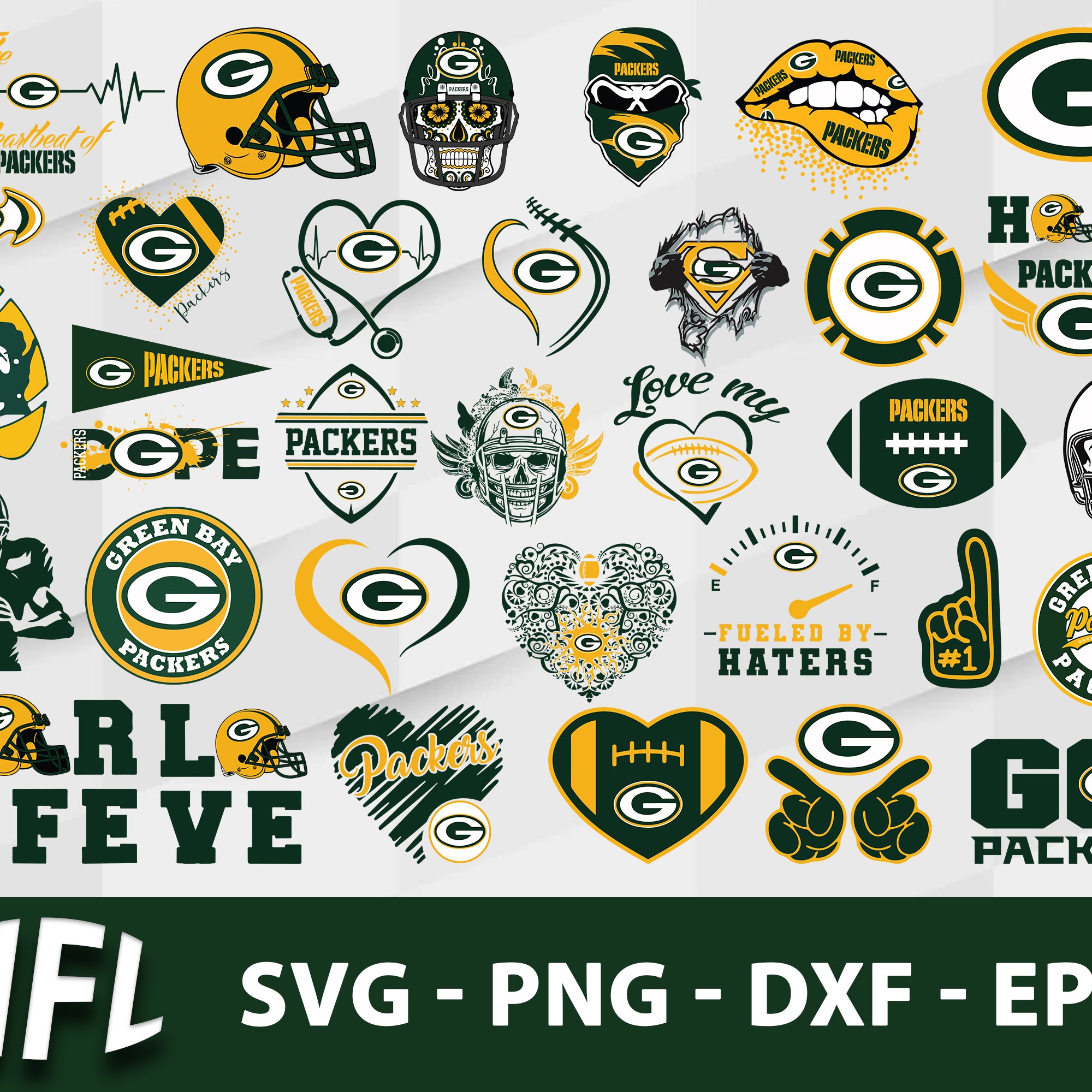 Green Bay Packers Svg Bundle, Green Bay Packers Svg, Sport Svg, Nfl Svg, Png, Dxf, Eps Digital File.