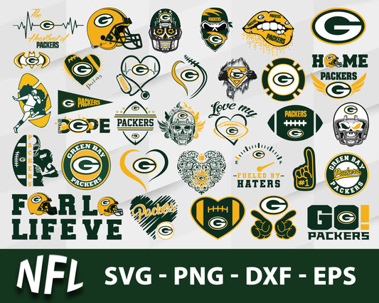 Green Bay Packers Svg Bundle, Green Bay Packers Svg, Sport Svg, Nfl Svg, Png, Dxf, Eps Digital File.