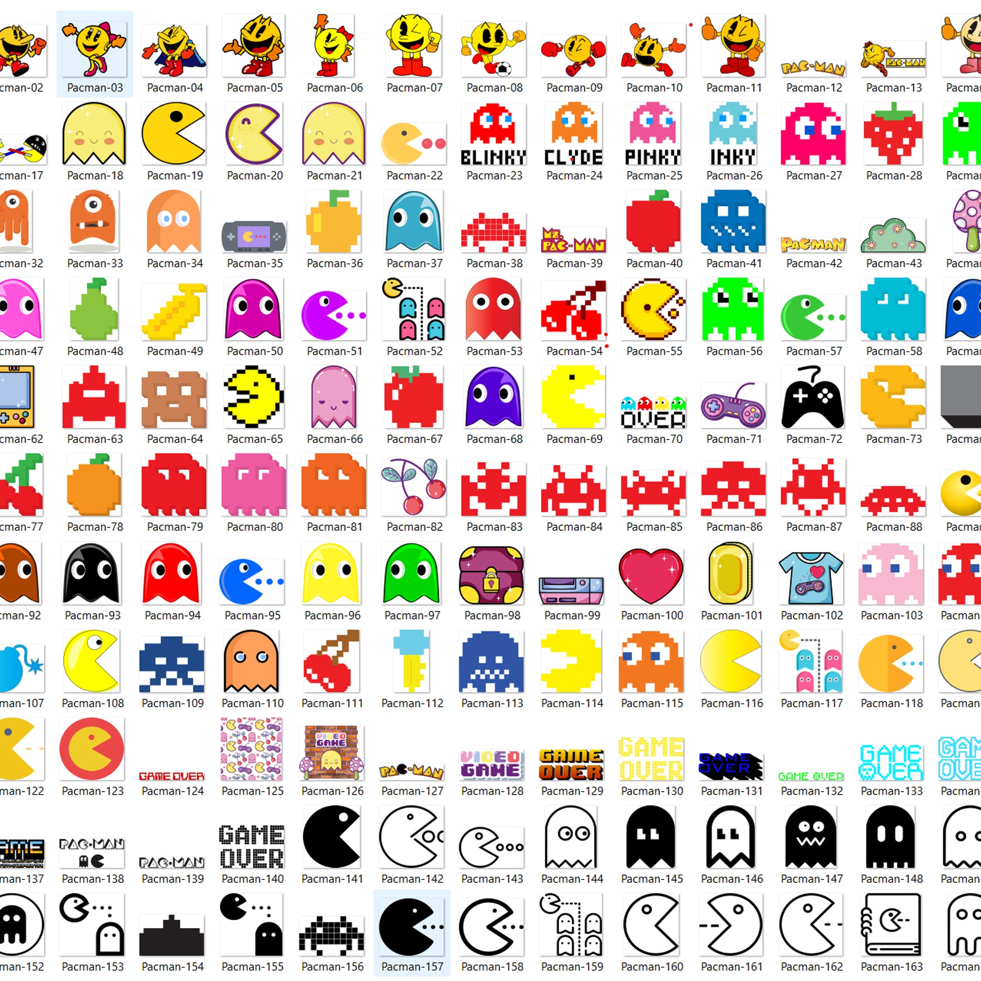 660+ Pacman SVG bundle, Pacman SVG for Cricut, Clipart, Printable, Pacman Game SVG, Cricut file, Cartoon svg, png, dxf, eps digital file