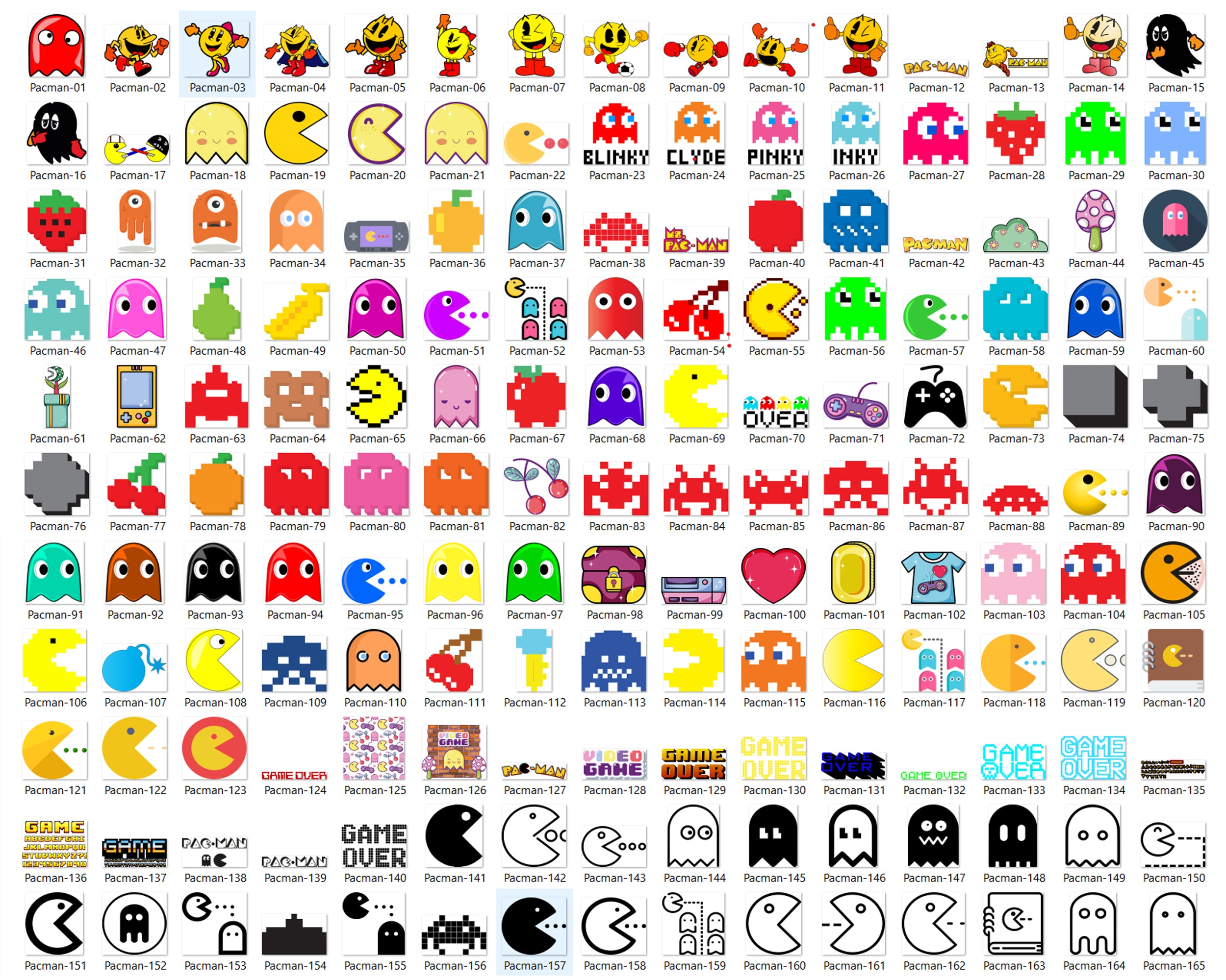 660+ Pacman SVG bundle, Pacman SVG for Cricut, Clipart, Printable, Pacman Game SVG, Cricut file, Cartoon svg, png, dxf, eps digital file