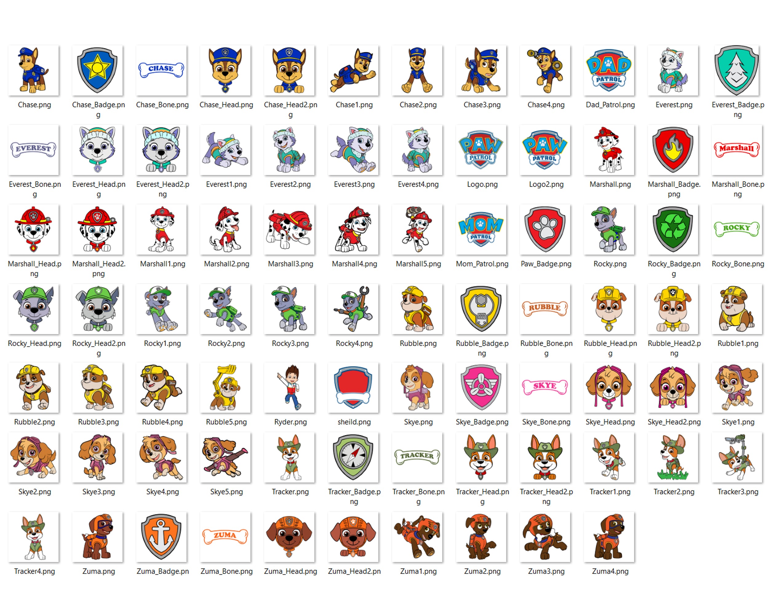 328+ Paw Patrol Bundle Svg, Paw Patrol Cut File, Paw Patrol Vector, Cartoon svg, png, dxf, eps digital file