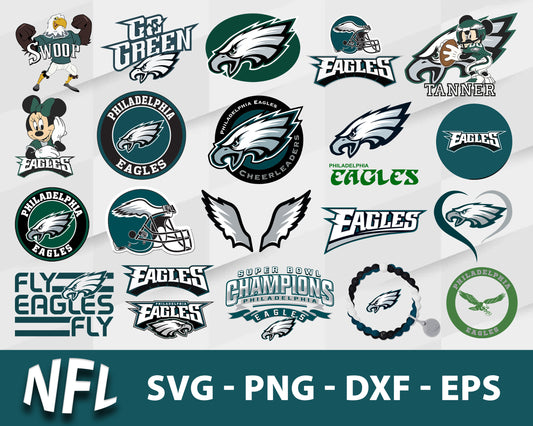Philadelphia Eagles Svg Bundle, Philadelphia Eagles Svg, Sport Svg, Nfl Svg, Png, Dxf, Eps Digital File.