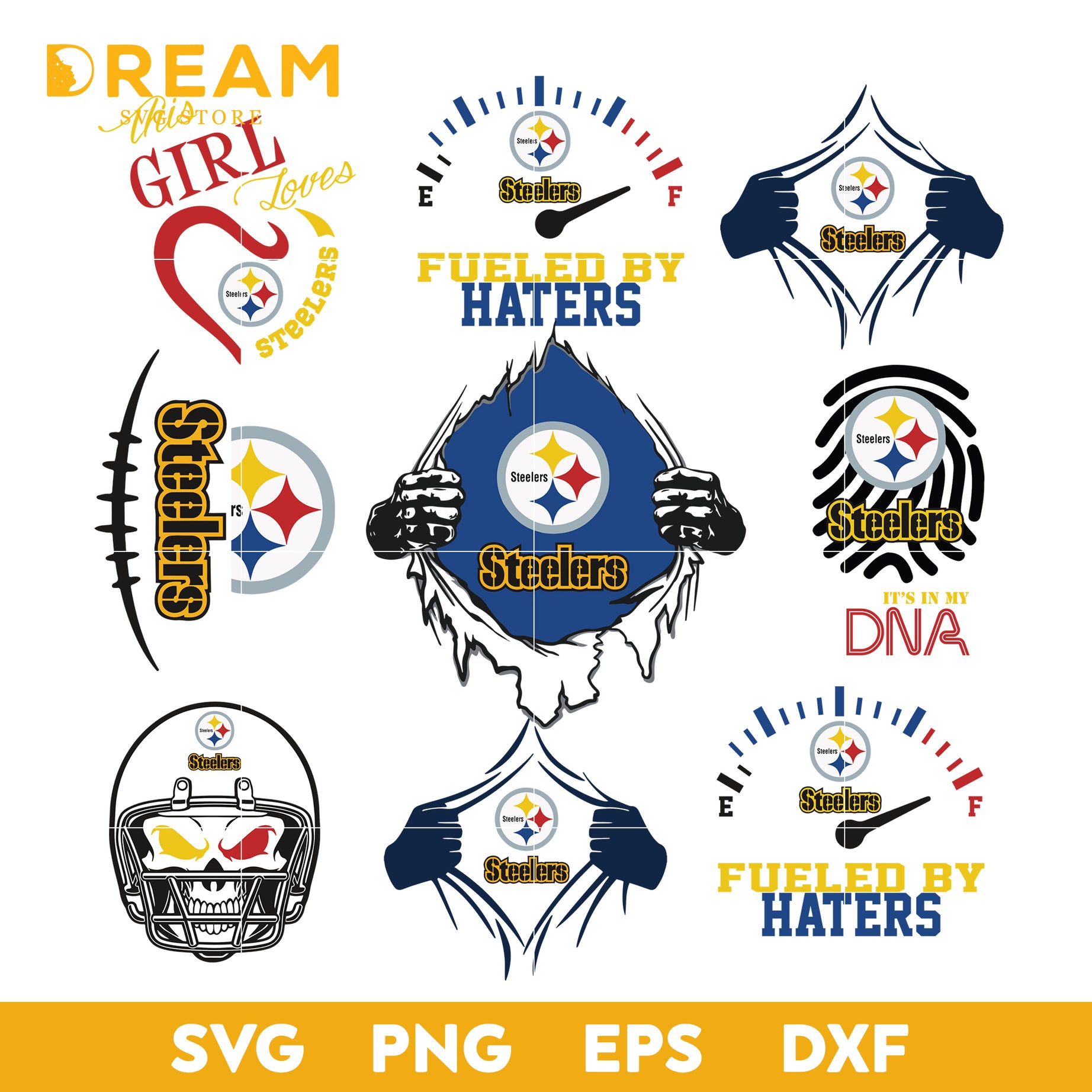 Pittsburgh Steelers bundle svg, Pittsburgh Steelers svg, NFL svg, png, dxf, eps digital file