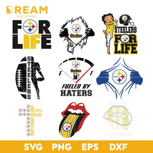Pittsburgh Steelers bundle svg, Pittsburgh Steelers svg, NFL svg, png, dxf, eps digital file