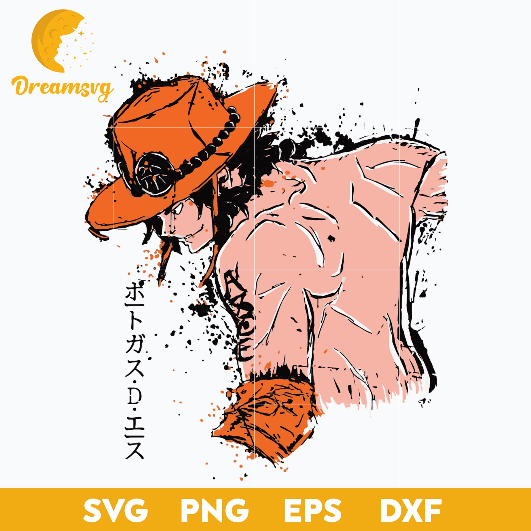 Portgas D. Ace Svg, Ace One Piece Svg, Anime One Piece Svg, One Piece Svg, Anime Manga Svg, Anime Svg, png, eps, dxf digital download.
