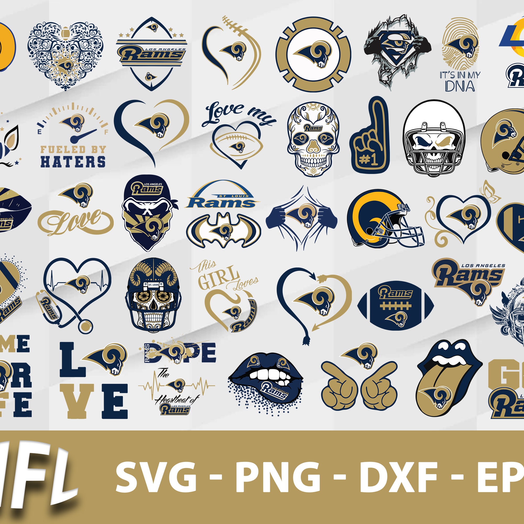 Los Angeles Rams Svg Bundle, Los Angeles Rams Svg, Sport Svg, Nfl Svg ...