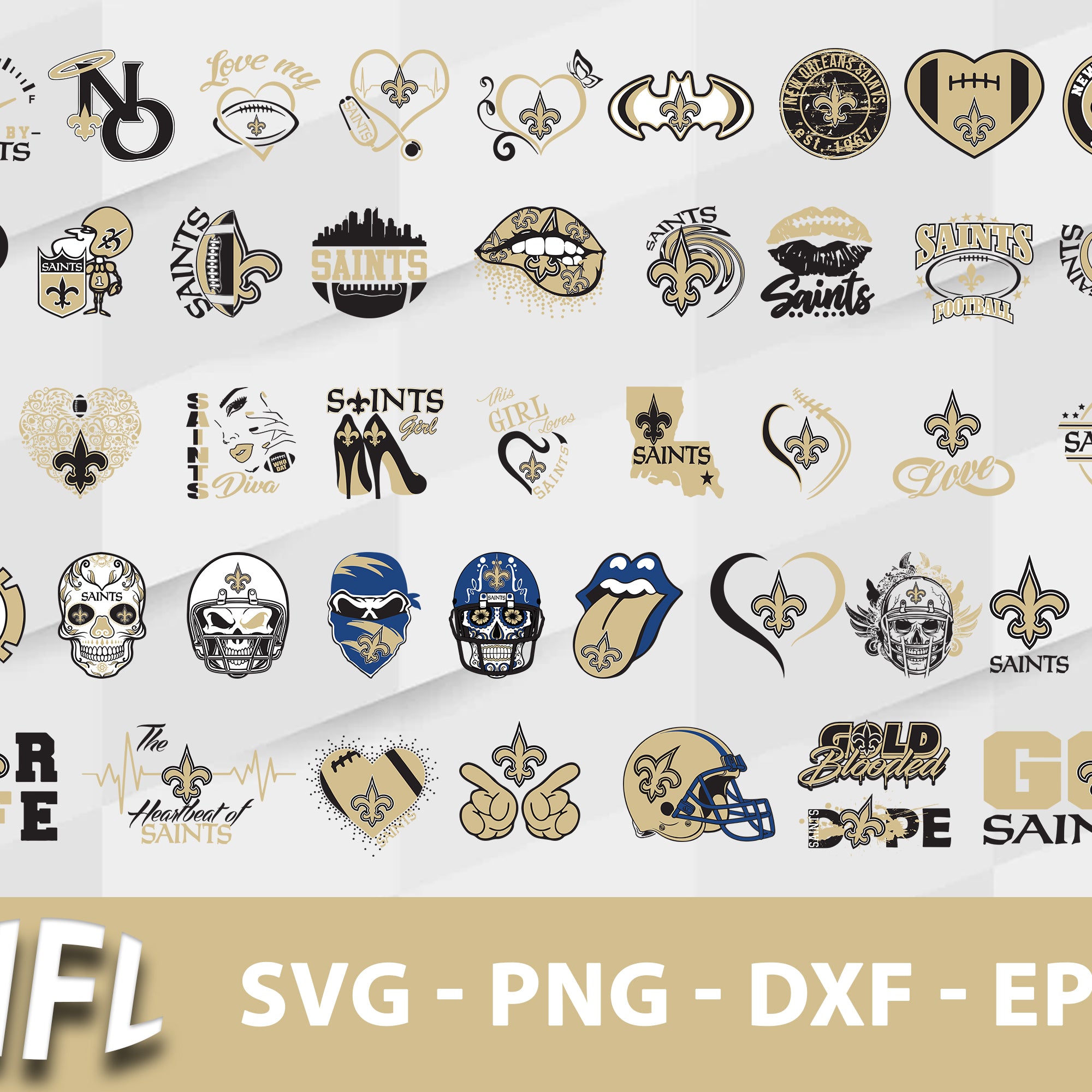 New Orleans Saints Svg Bundle, New Orleans Saints Svg, Sport Svg, Nfl Svg, Png, Dxf, Eps Digital File.