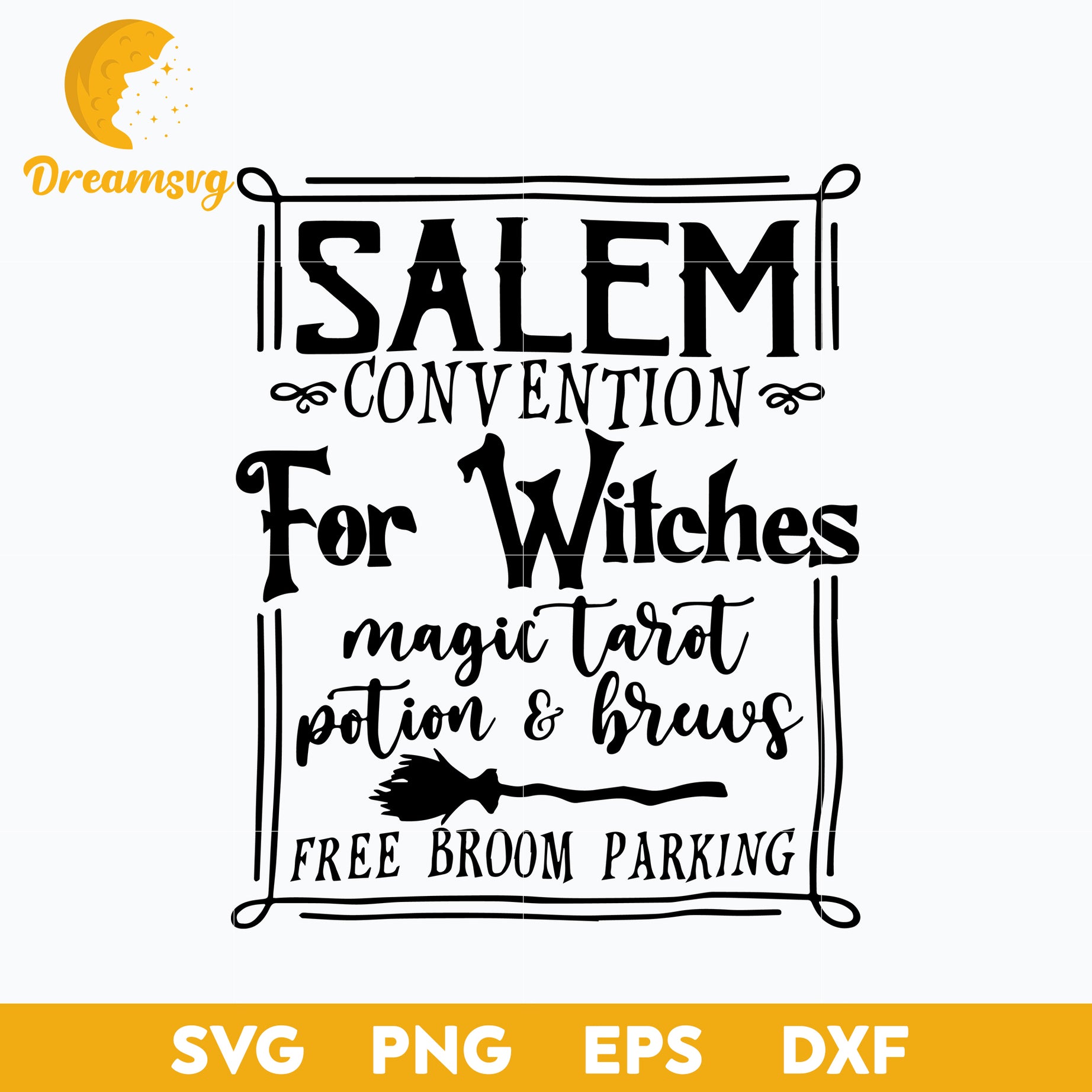 Salem Convention For Witches svg, Halloween svg, png, dxf, eps digital file.