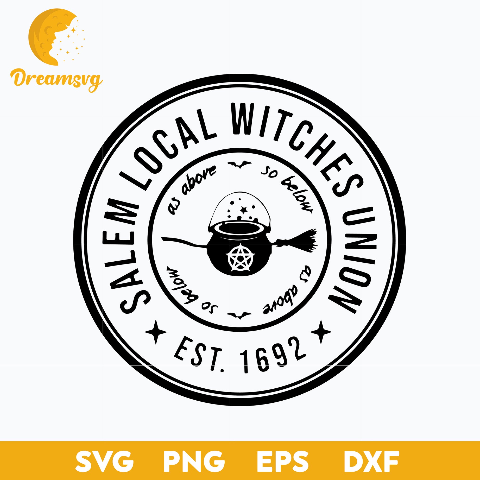 Salem Local Witches Union 1692 svg, Halloween svg, png, dxf, eps digital file.