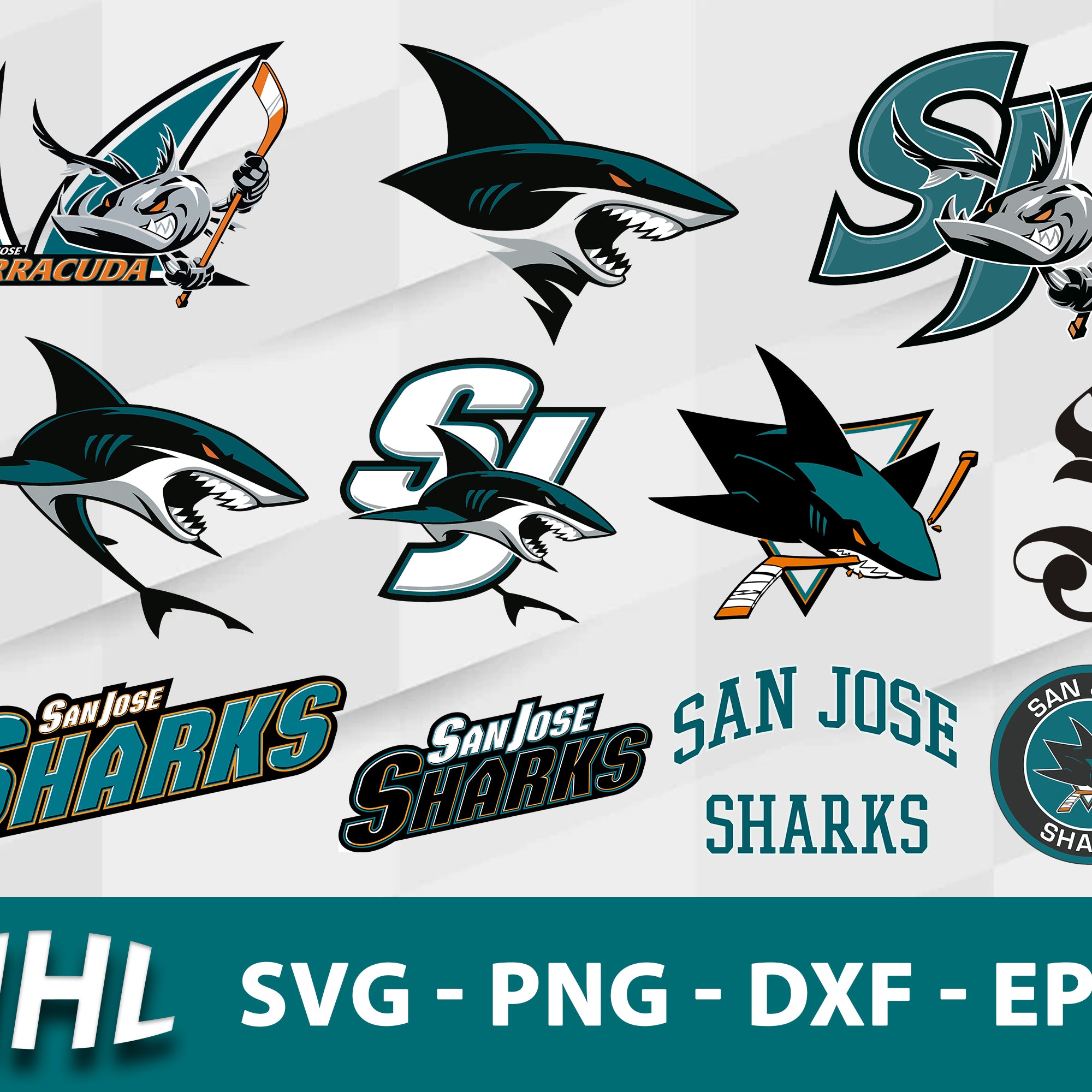 San Jose Sharks Svg Bundle, San Jose Sharks Svg, Sport Svg, Nhl Svg, Png, Dxf, Eps Digital File.