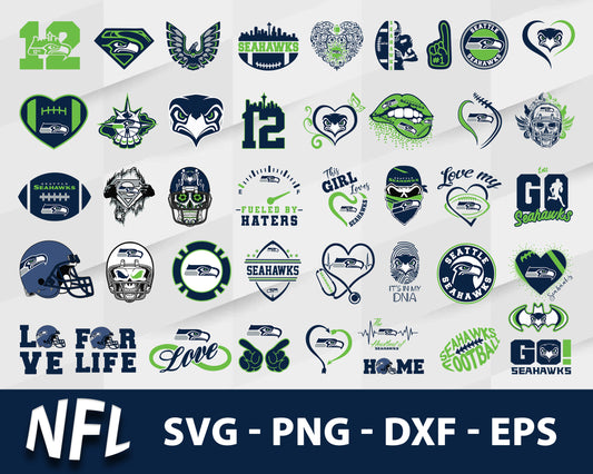 Seattle Seahawks Svg Bundle, Seattle Seahawks Svg, Sport Svg, Nfl Svg, Png, Dxf, Eps Digital File.