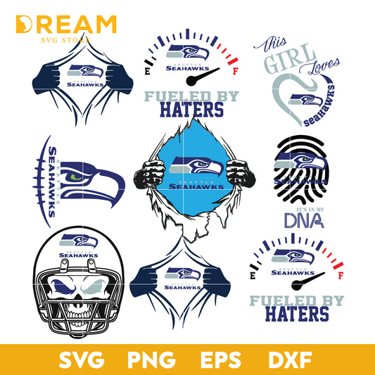 Seattle Seahawks bundle svg, Seattle Seahawks svg, NFL svg, png, dxf, eps digital file
