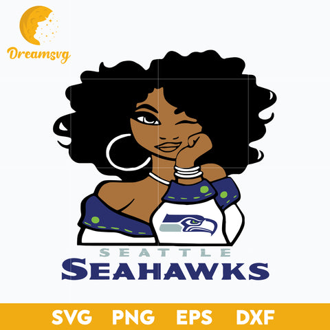 Seattle Seahawks Girl Nfl Svg, Seattle Seahawks Svg, Sport Svg, Nfl Svg, Png, Dxf, Eps Digital File.